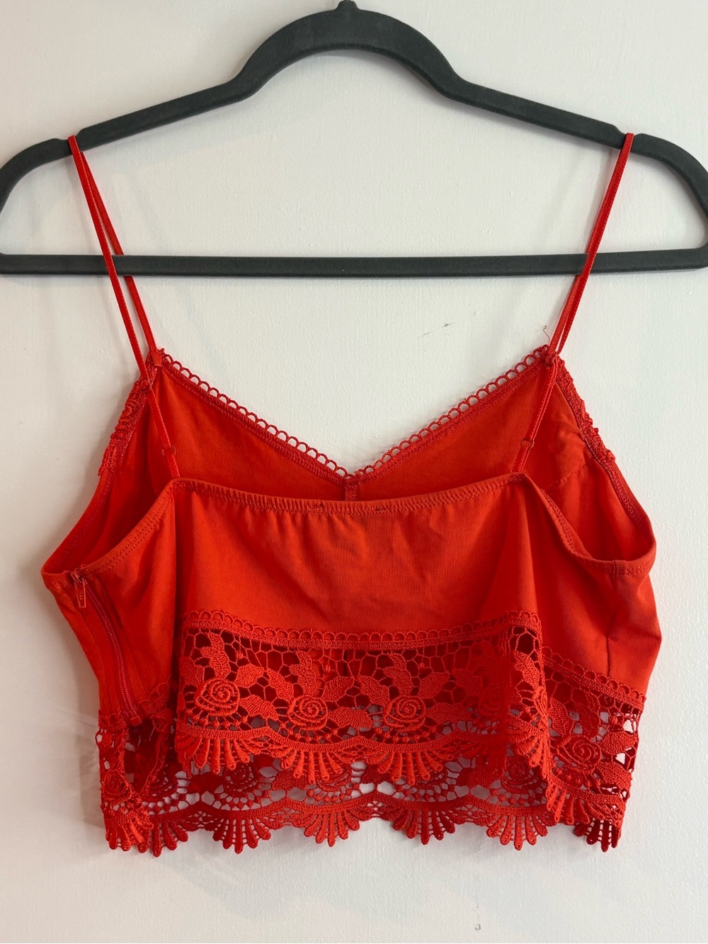 Topshop Orange Lace Trimmed Bralette Crop Top - Picture 5 of 5